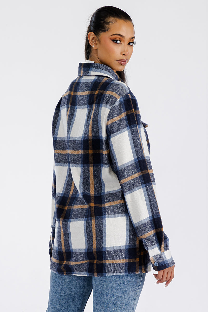 Boyfriend Oversized Soft Flannel Shacket FL506