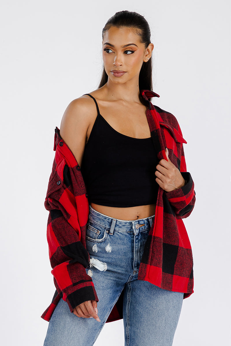 Boyfriend Oversized Soft Flannel Shacket FL506