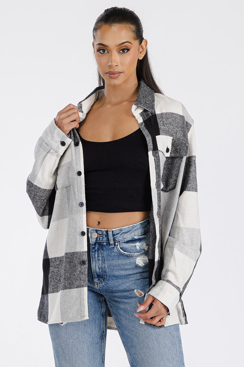 Boyfriend Oversized Soft Flannel Shacket FL503