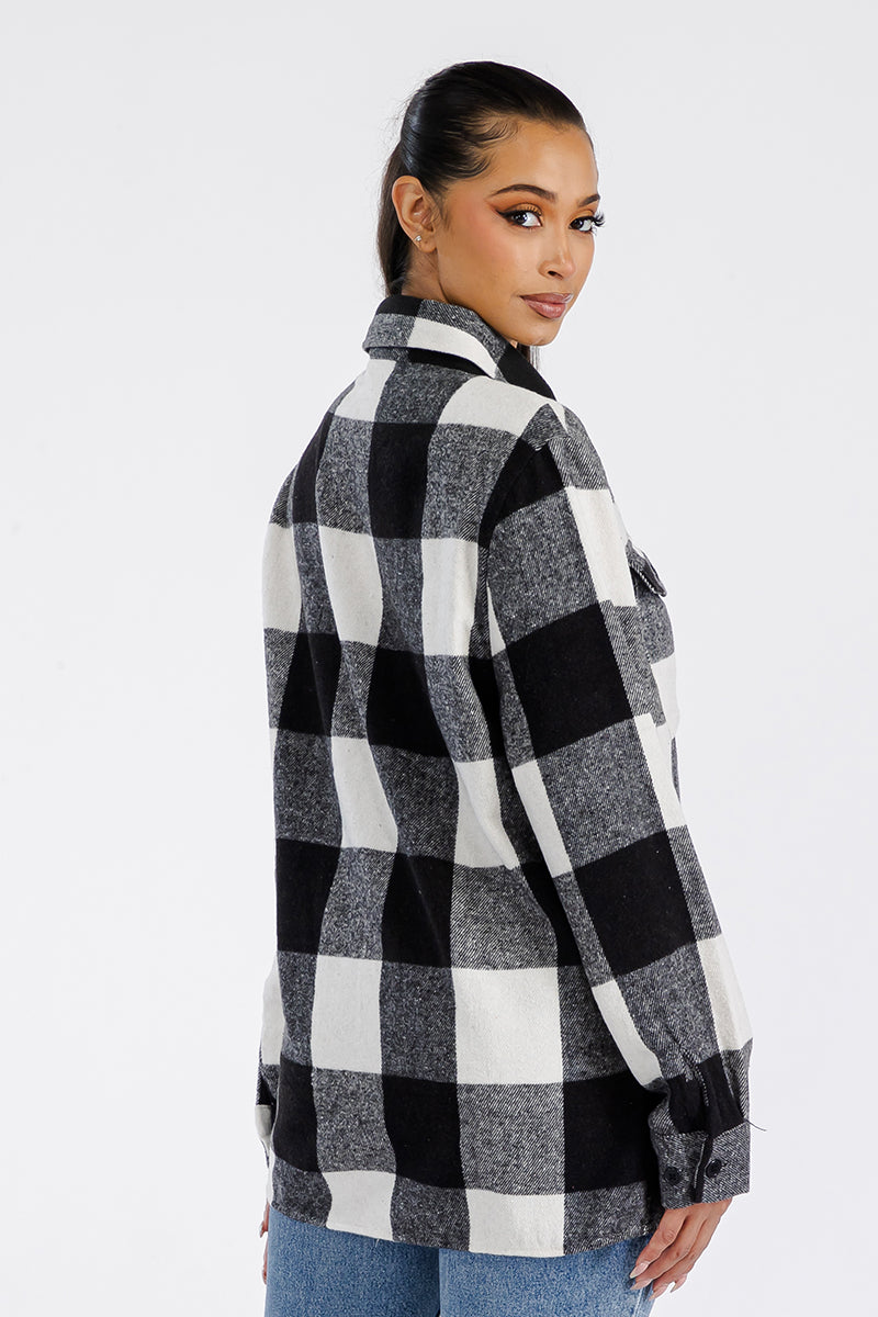 Boyfriend Oversized Soft Flannel Shacket FL503