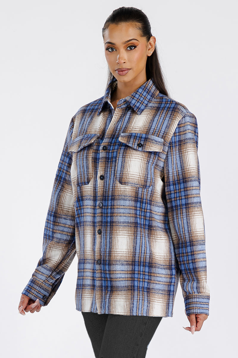 Boyfriend Oversized Soft Flannel Shacket FL506