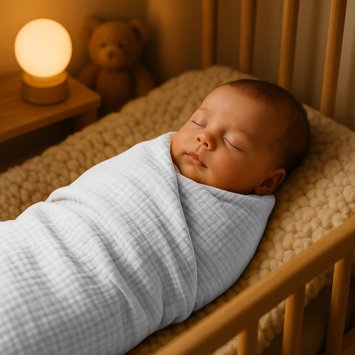 Maxi Organic Cotton Swaddles - White