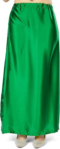 Women's Satin Saree Petticoat Saree Underskirt-Firoji (Size-Large)