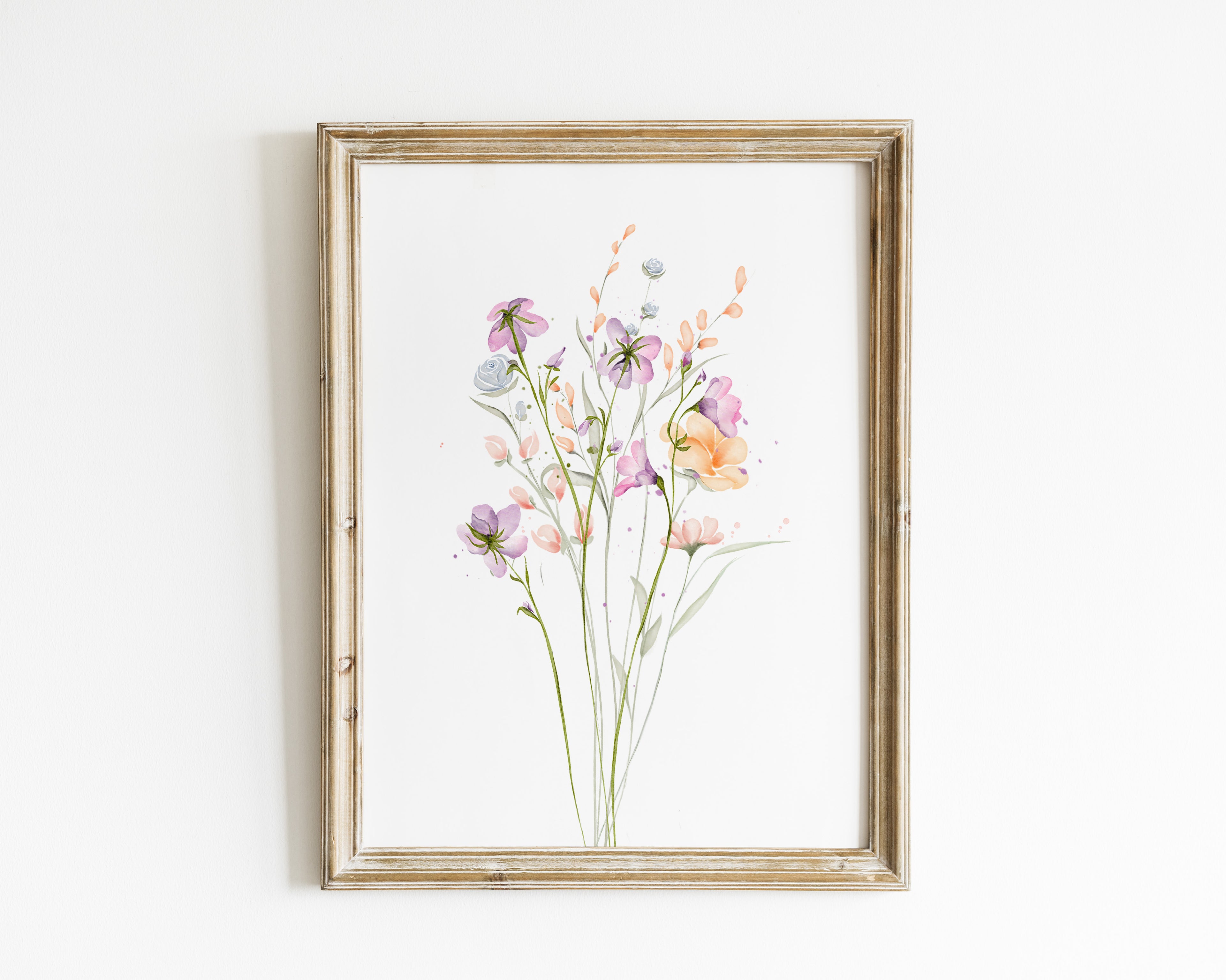 Floral Farmhouse Decor, Simple Cottage Wall Art