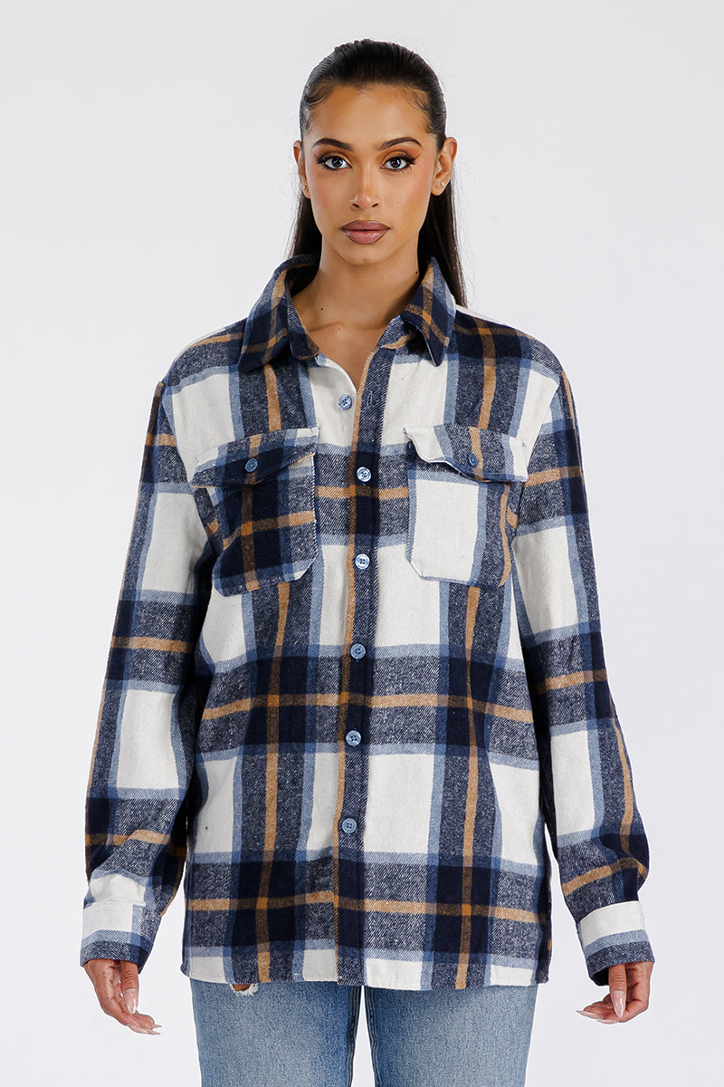 Boyfriend Oversized Soft Flannel Shacket FL506