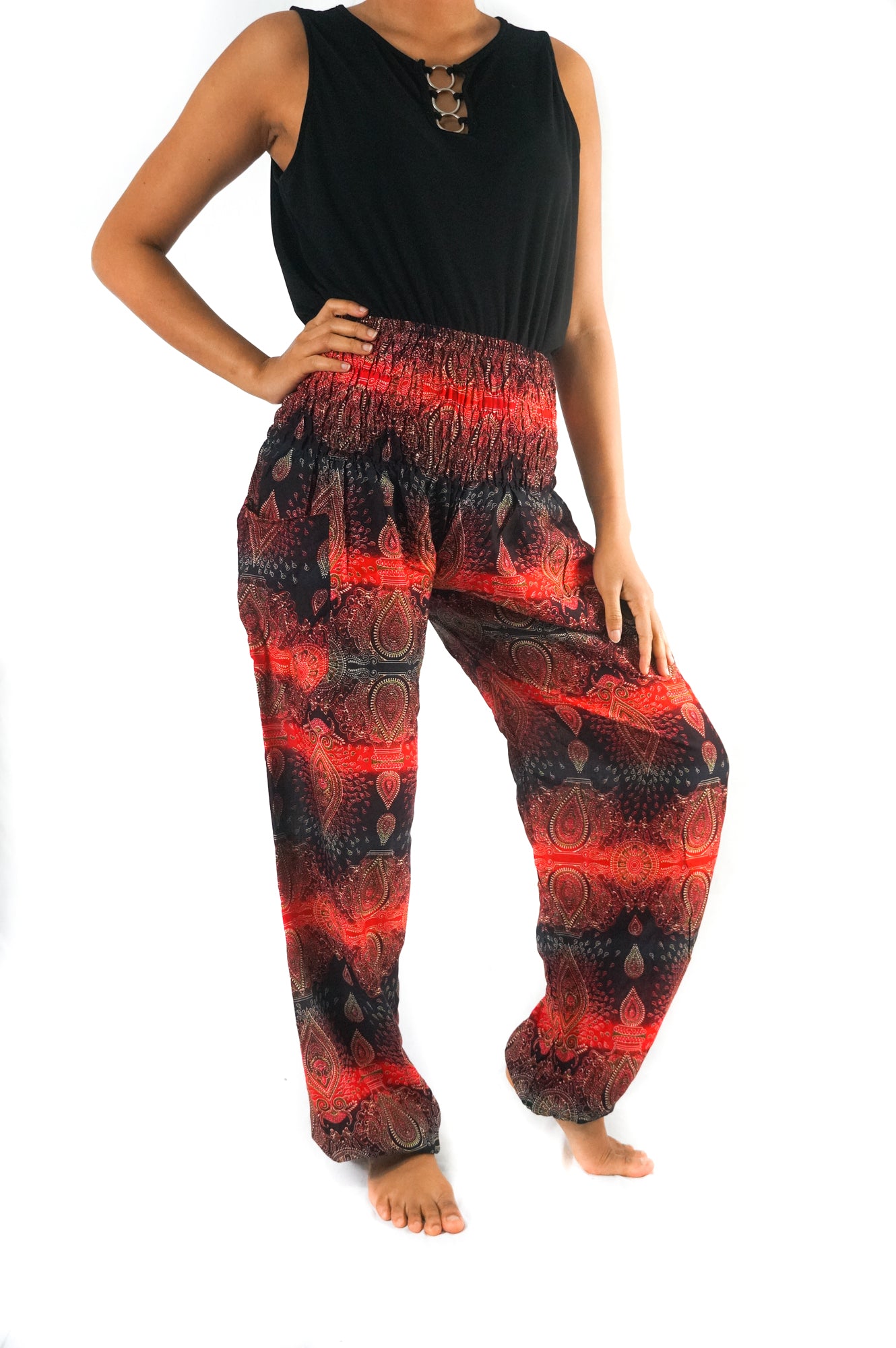 Striped Harem Pants, Hippie Pants, Boho Pants, Paisley Pants