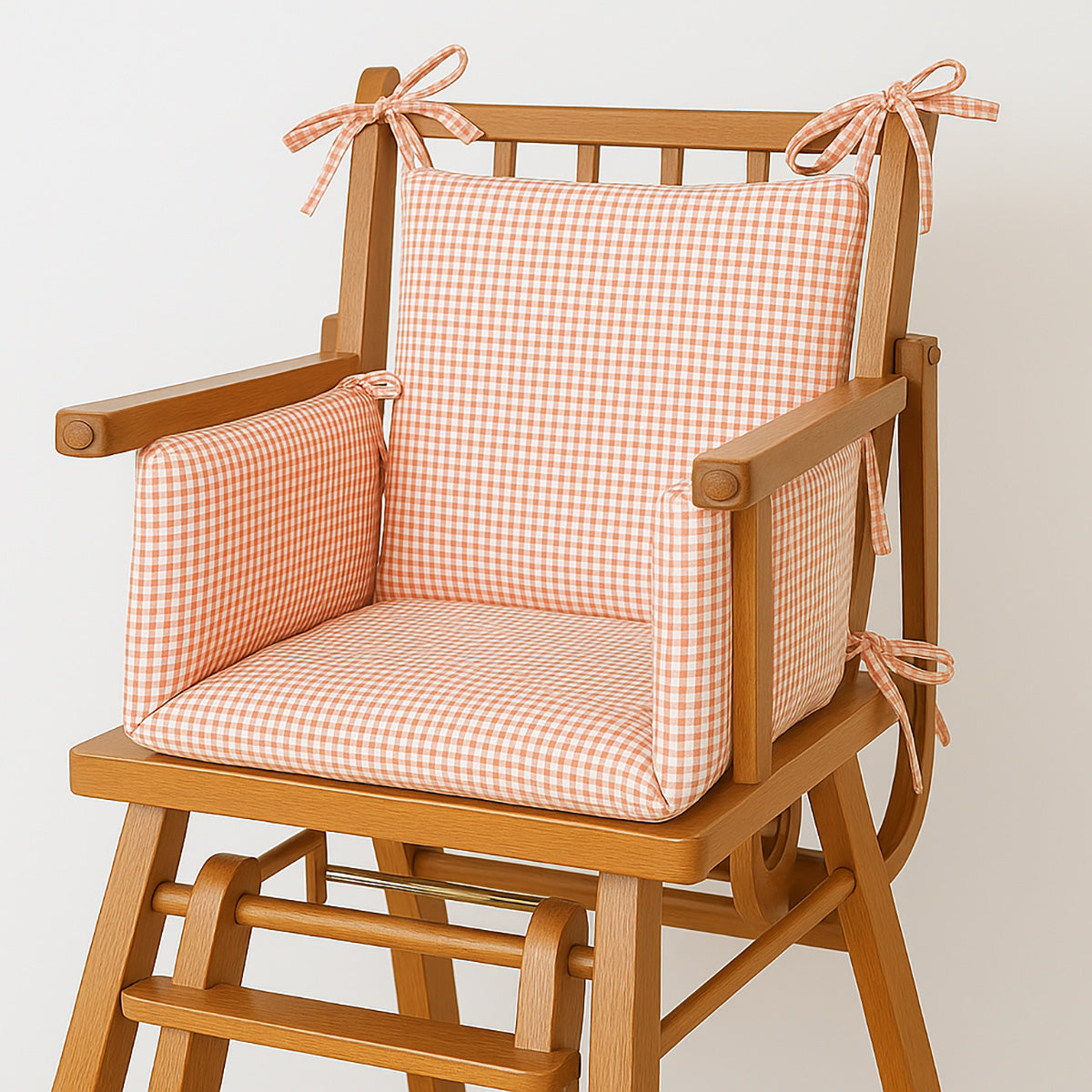 Cushion High Chair in Organic Cotton - Vichy