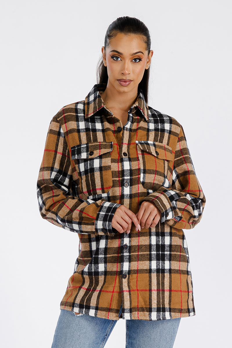 Boyfriend Oversized Soft Flannel Shacket FL506