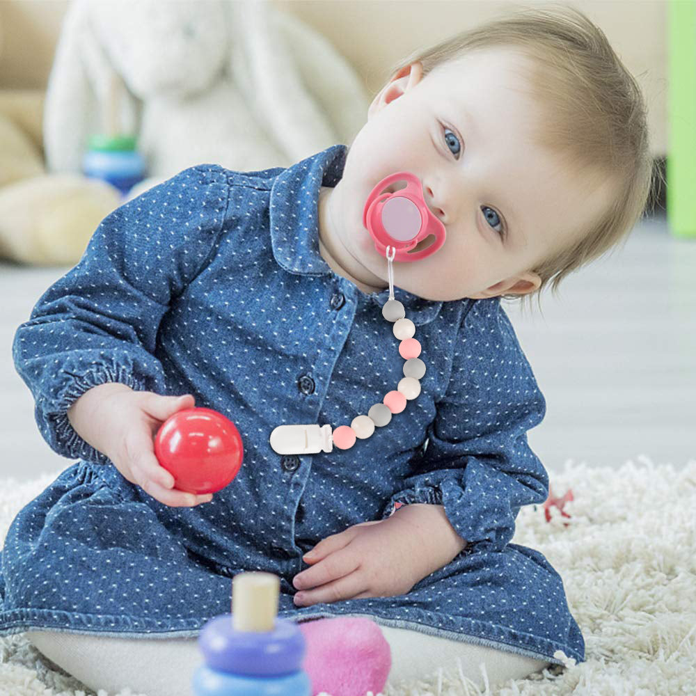 Food-grade Silicone Teething Beads Nipple Clip