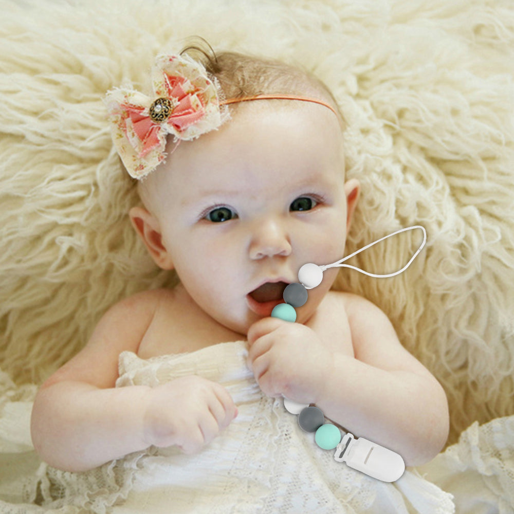 Food-grade Silicone Teething Beads Nipple Clip