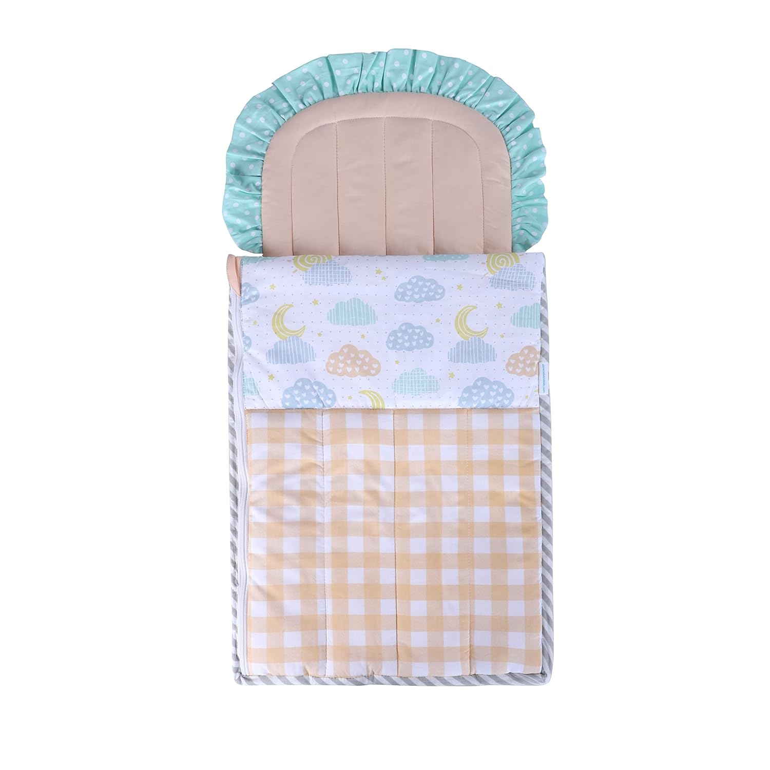 Newborn Cotton Quilted Nest Bag/ Orange