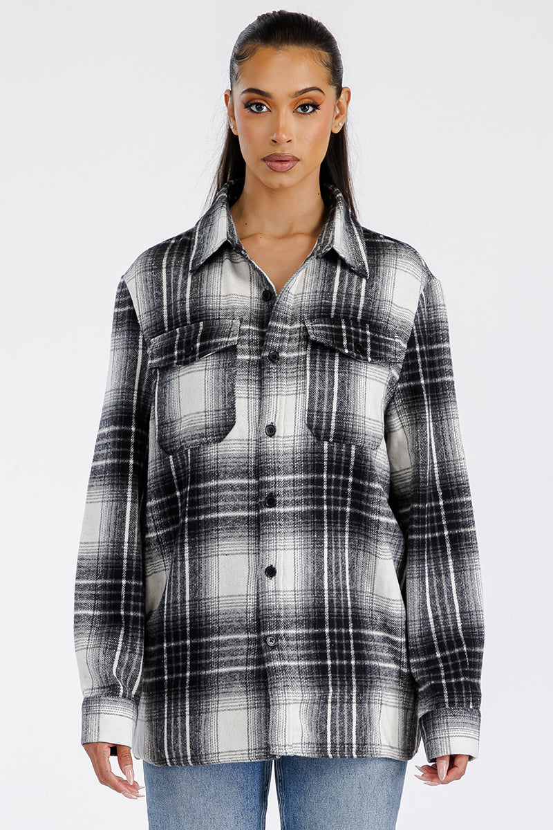 Boyfriend Oversized Soft Flannel Shacket FL504
