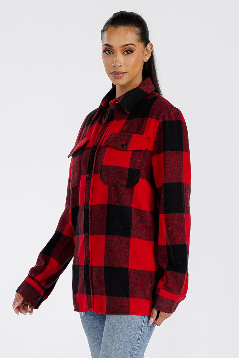 Boyfriend Oversized Soft Flannel Shacket FL506