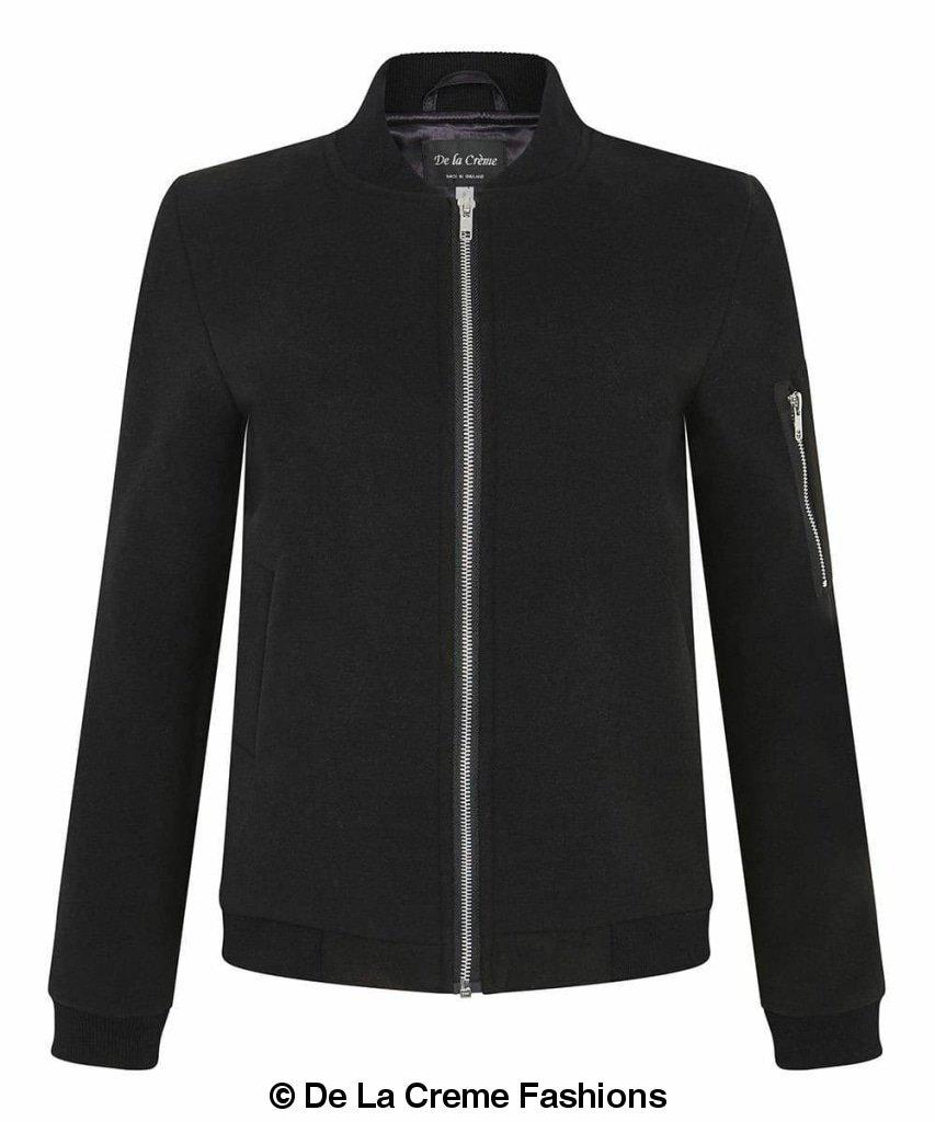 De La Creme - Women's Long Sleeve Varsity Bomber Jacket