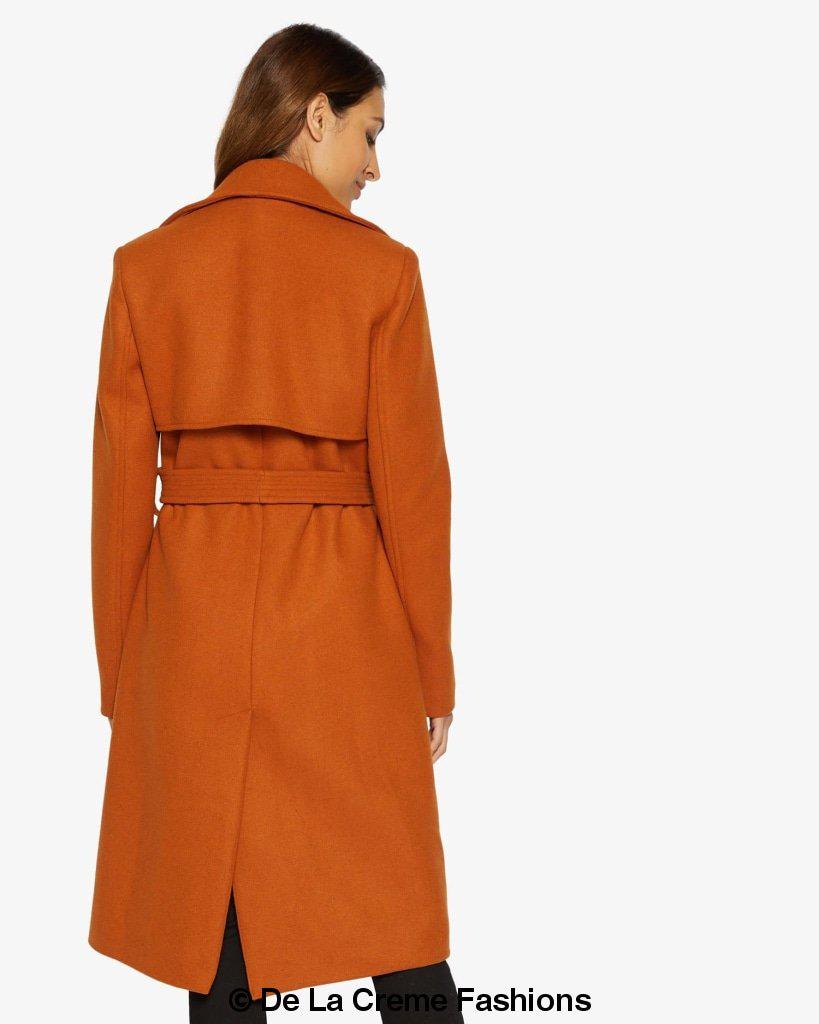 Dina Lapel Collar Duster Coat With Belt