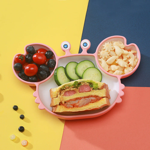 Silicone Baby Dishes for Children's Tableware Plate Non-slip Baby