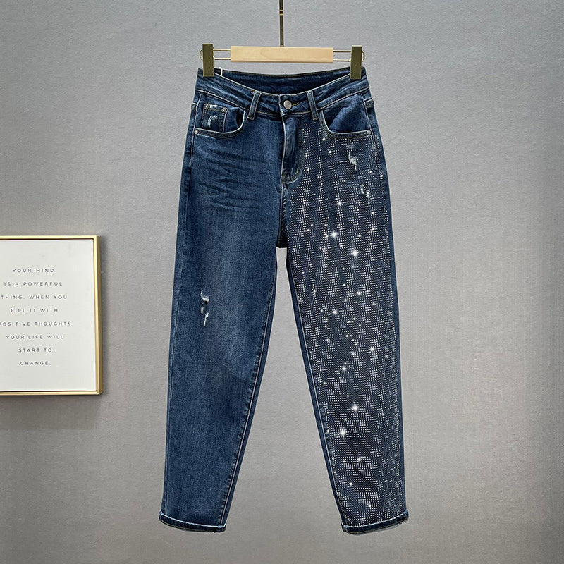 Midnight Spark Rhinestone Jeans – Haute Edition 25
