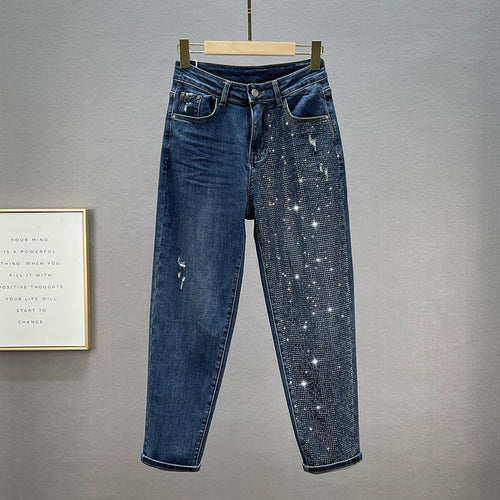 Midnight Spark Rhinestone Jeans – Haute Edition 25