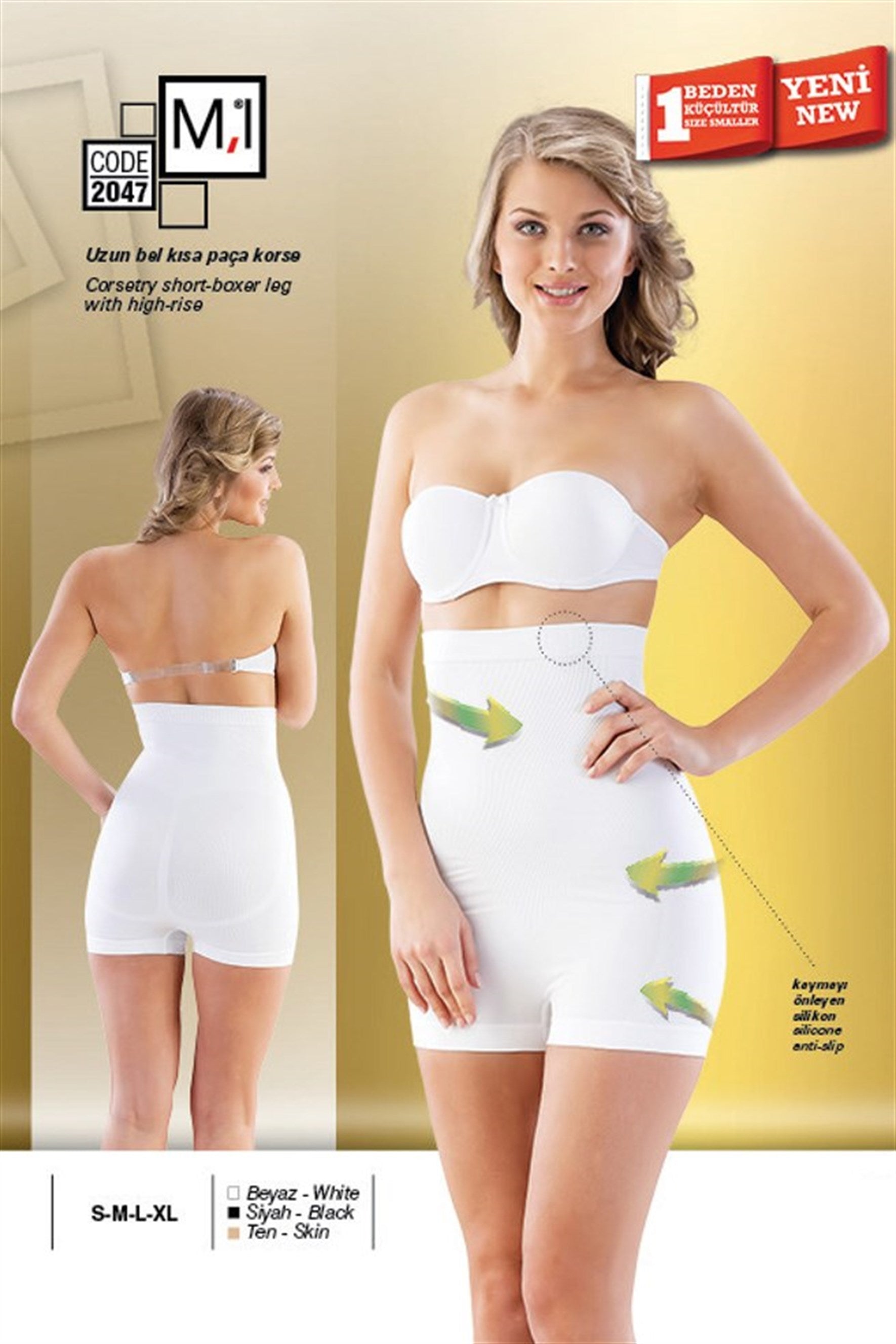 Shopymommy 2047 Seamless Long Waist Short Johns Boxer Postpartum