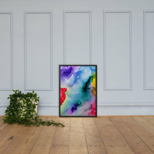 Abstract Framed matte paper poster