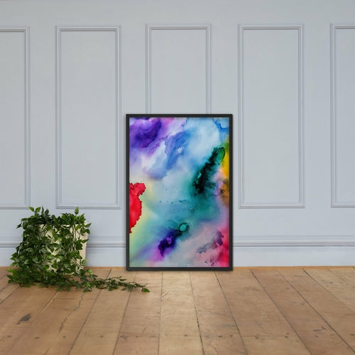 Abstract Framed matte paper poster