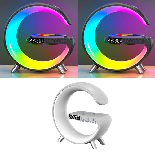 G Shaped LED Light Bluetooth Speakers - Smart Sound-Activated Wireless