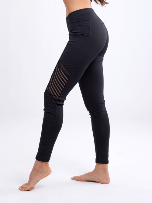 JupiterGear High-Waisted Pilates Leggings with Side Pockets & Mesh Pan