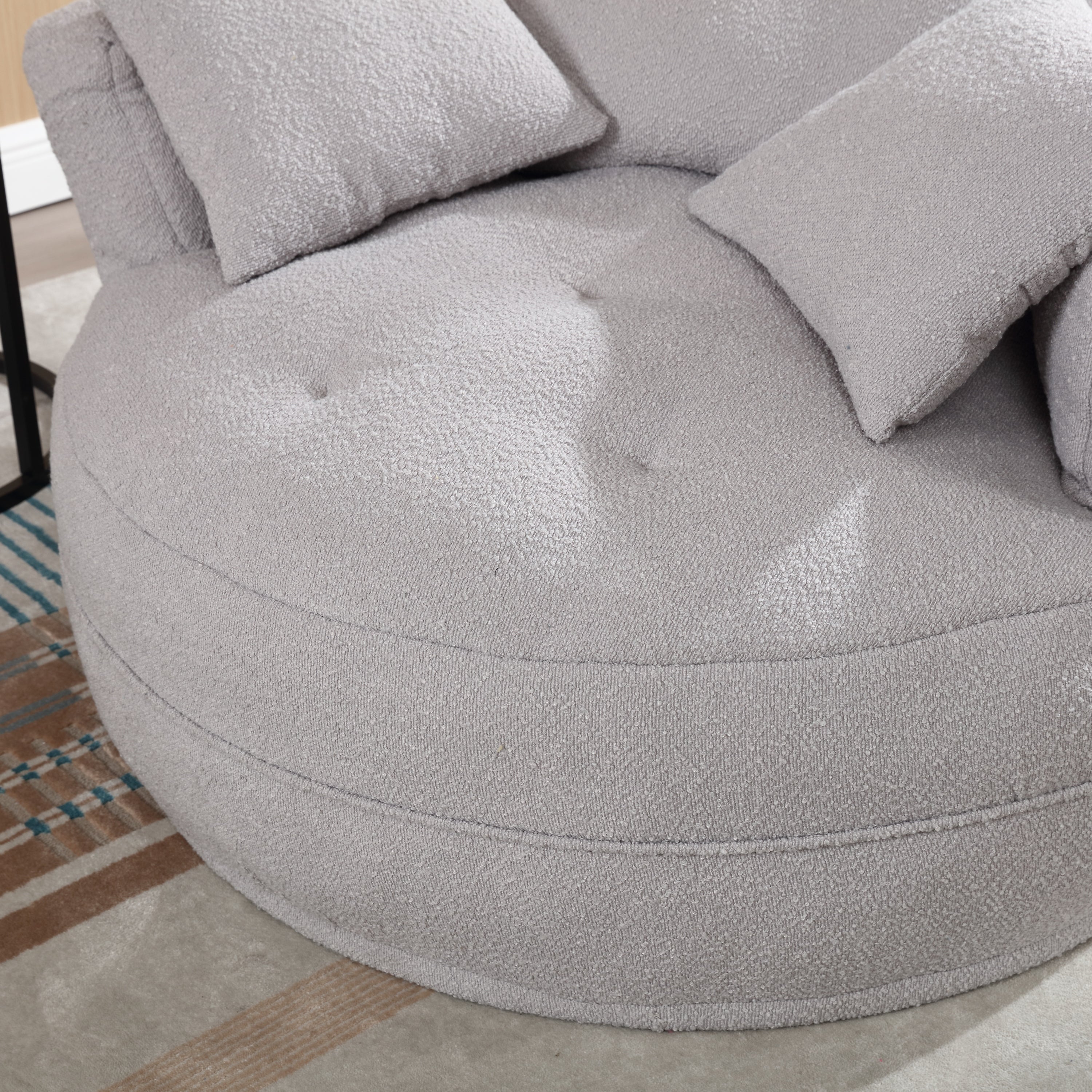 Chenille Sponge single sofa,No Assembly Required,Fluffy Modern Sleeper