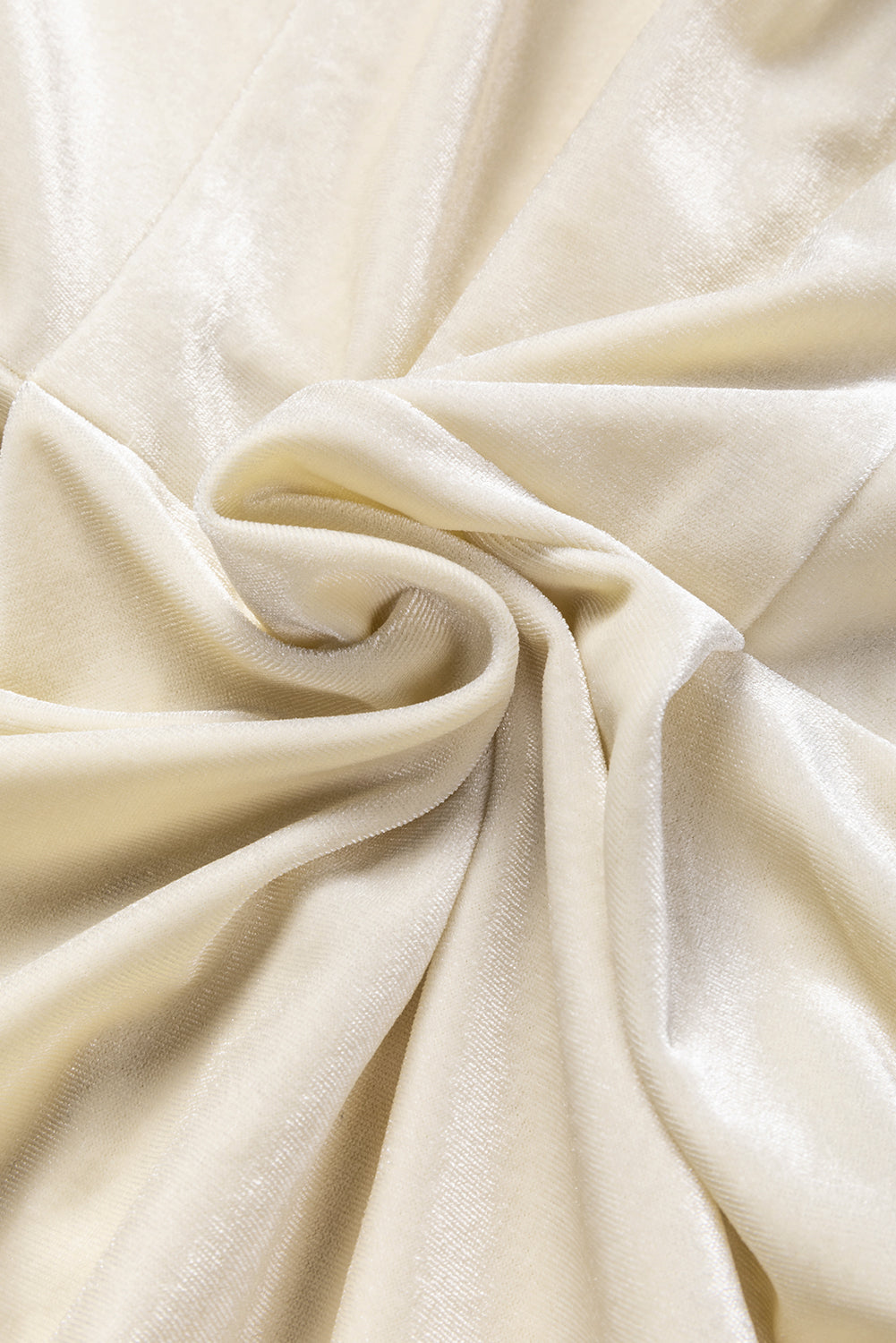 Apricot Shirred Collar Bubble Sleeve Mini Dress