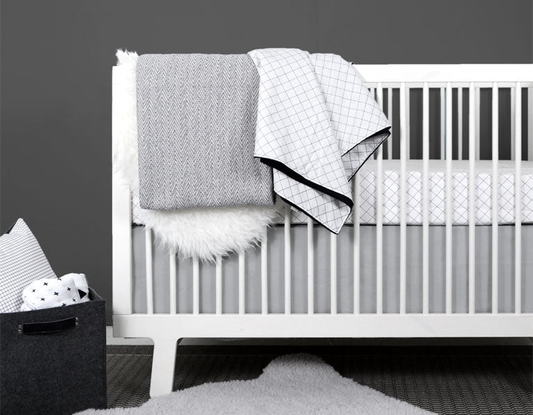 Light Gray Crib Skirt