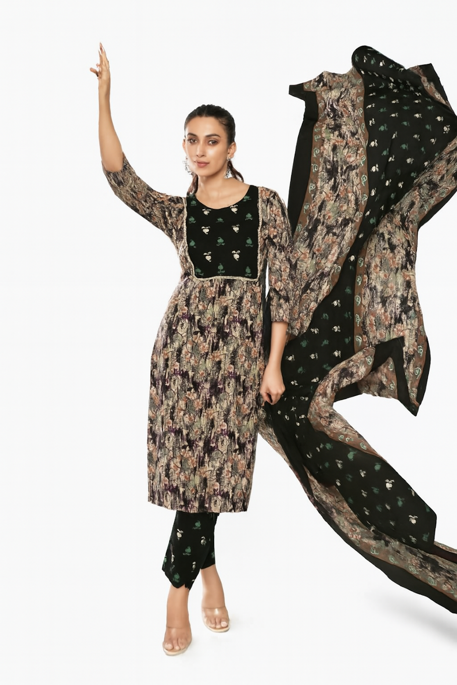 Kurta,Panta & Dupatta Set for Women (Size-L) | D59