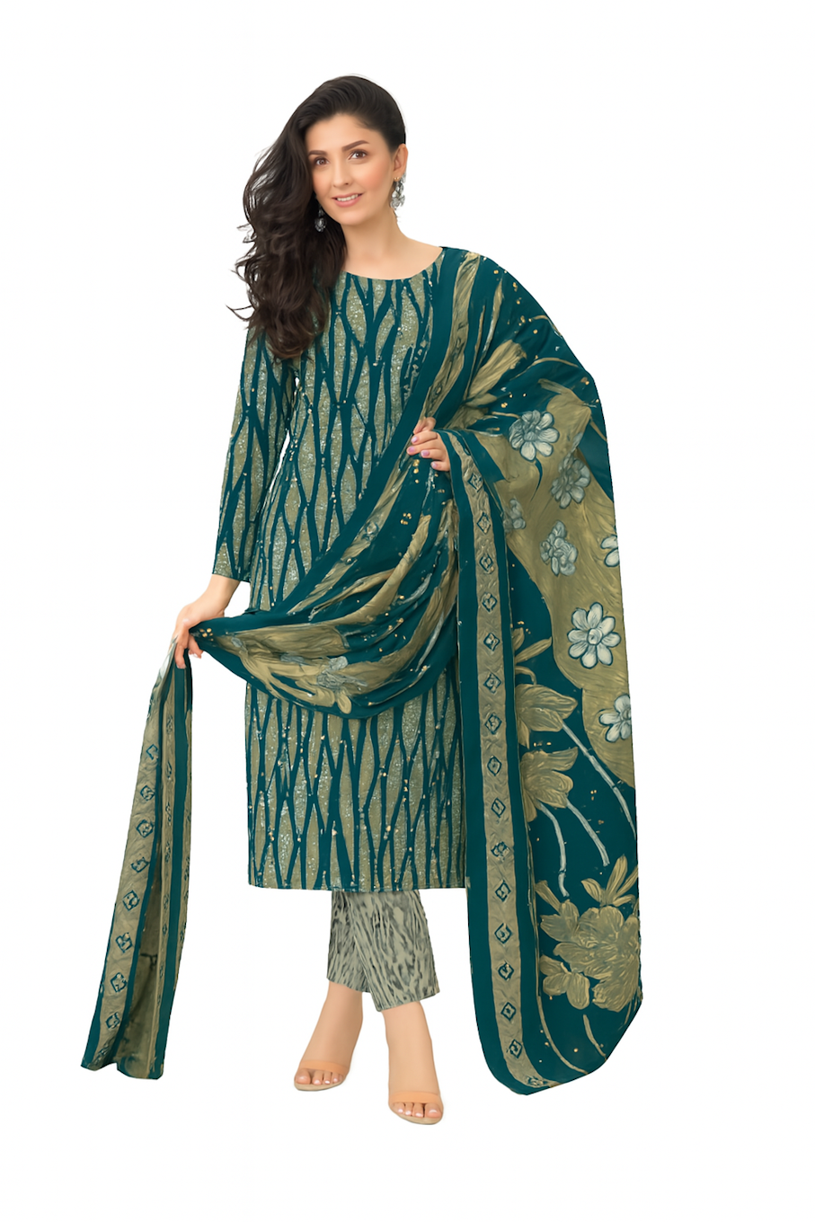 Kurta,Panta & Dupatta Set for Women (Size-3XL) | D49