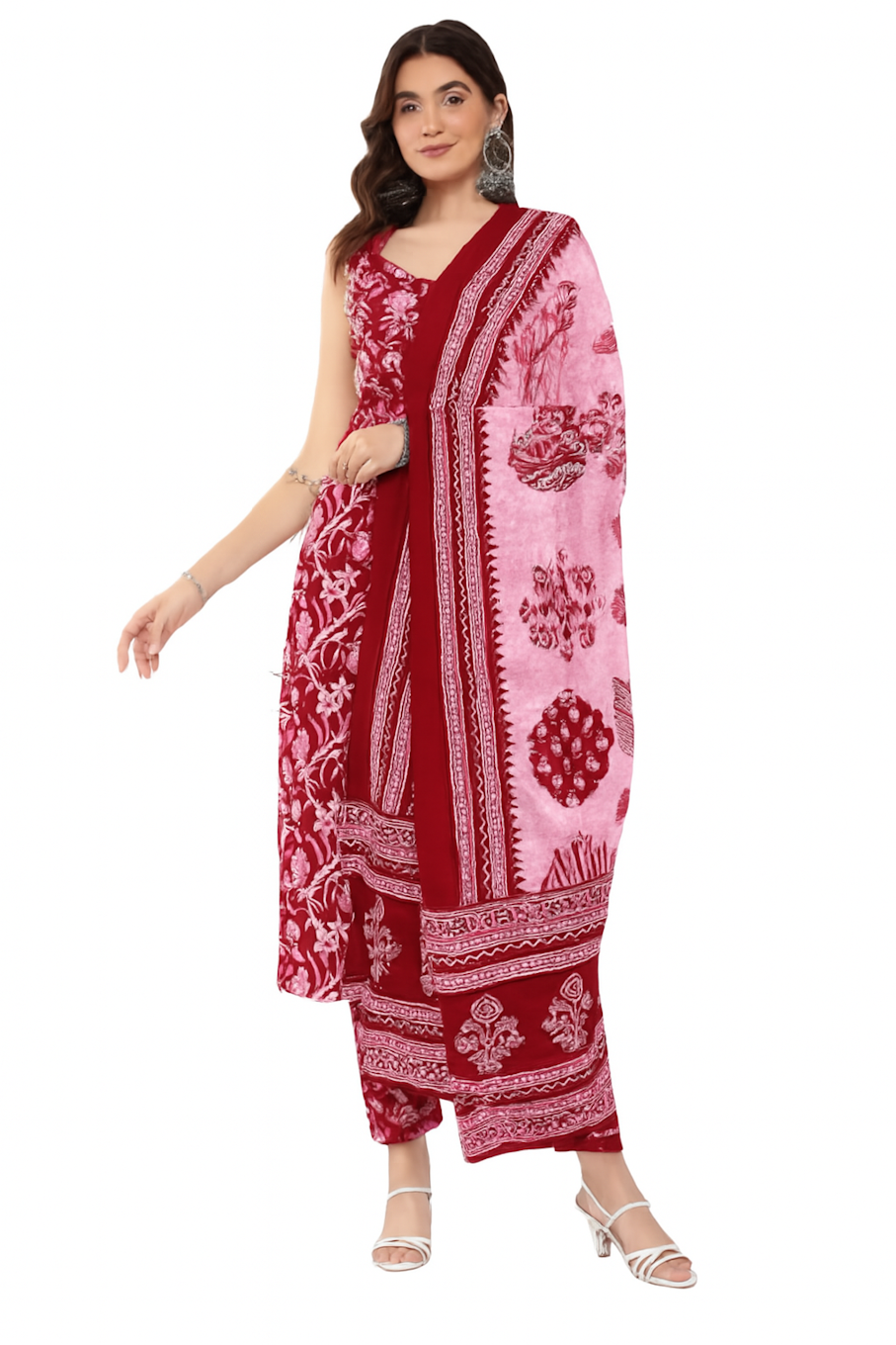 Women Festive Wear Kurta Set-Blue (Size-2XL) | D183