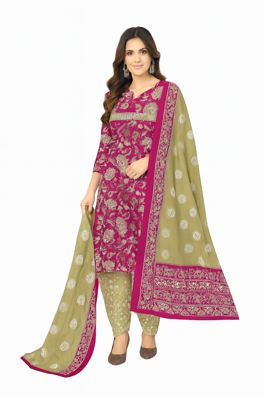 Kurta,Panta & Dupatta Set for Women (Size-XS) | D50