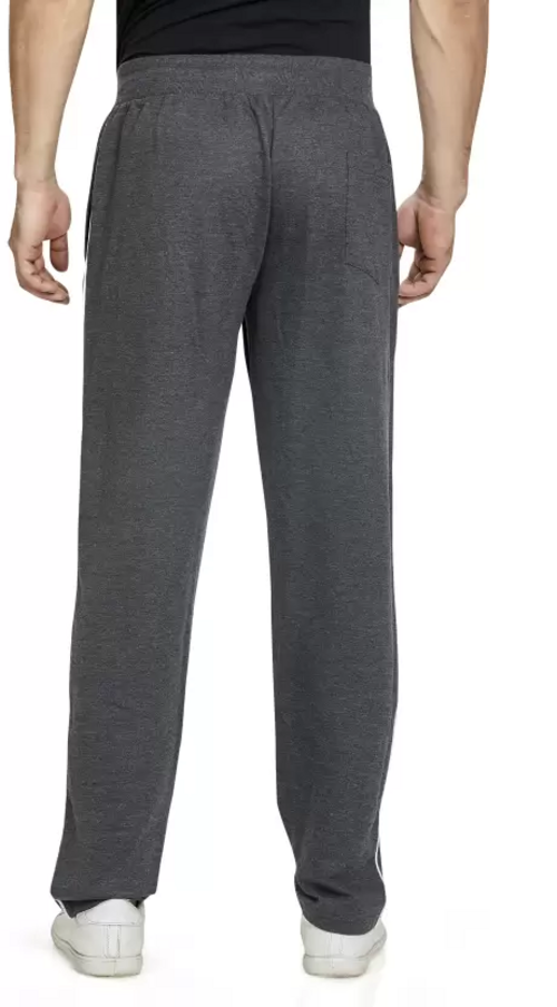 Men Solid Grey Track Pants Size L