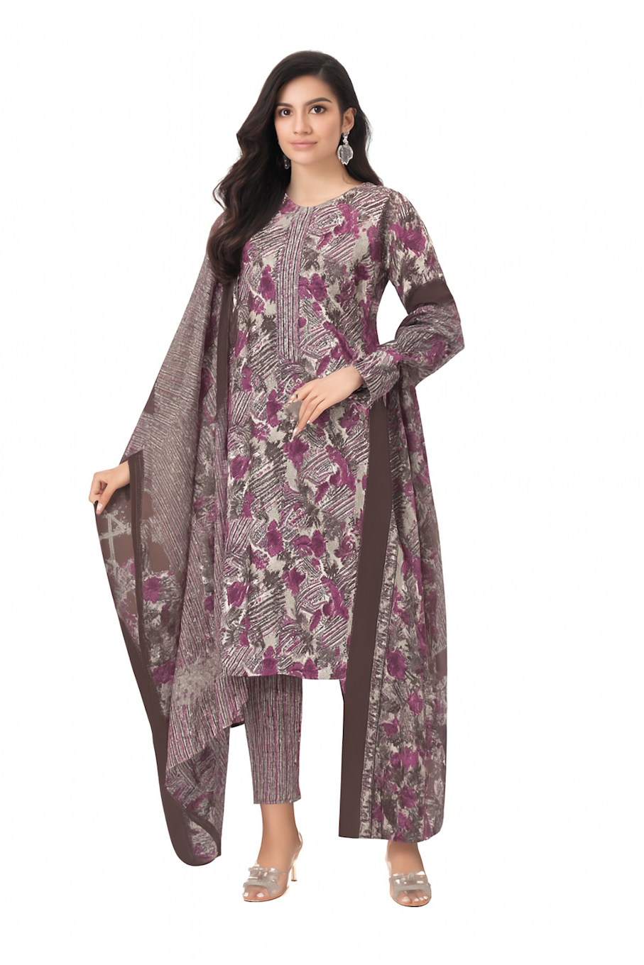 Kurta,Panta & Dupatta Set for Women (Size-L) | D51