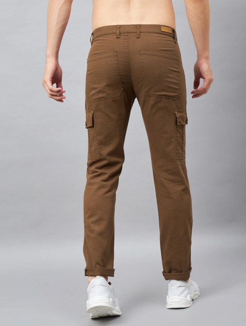 Men’s Cotton Cargo Pants (Color brown) (Size 34)