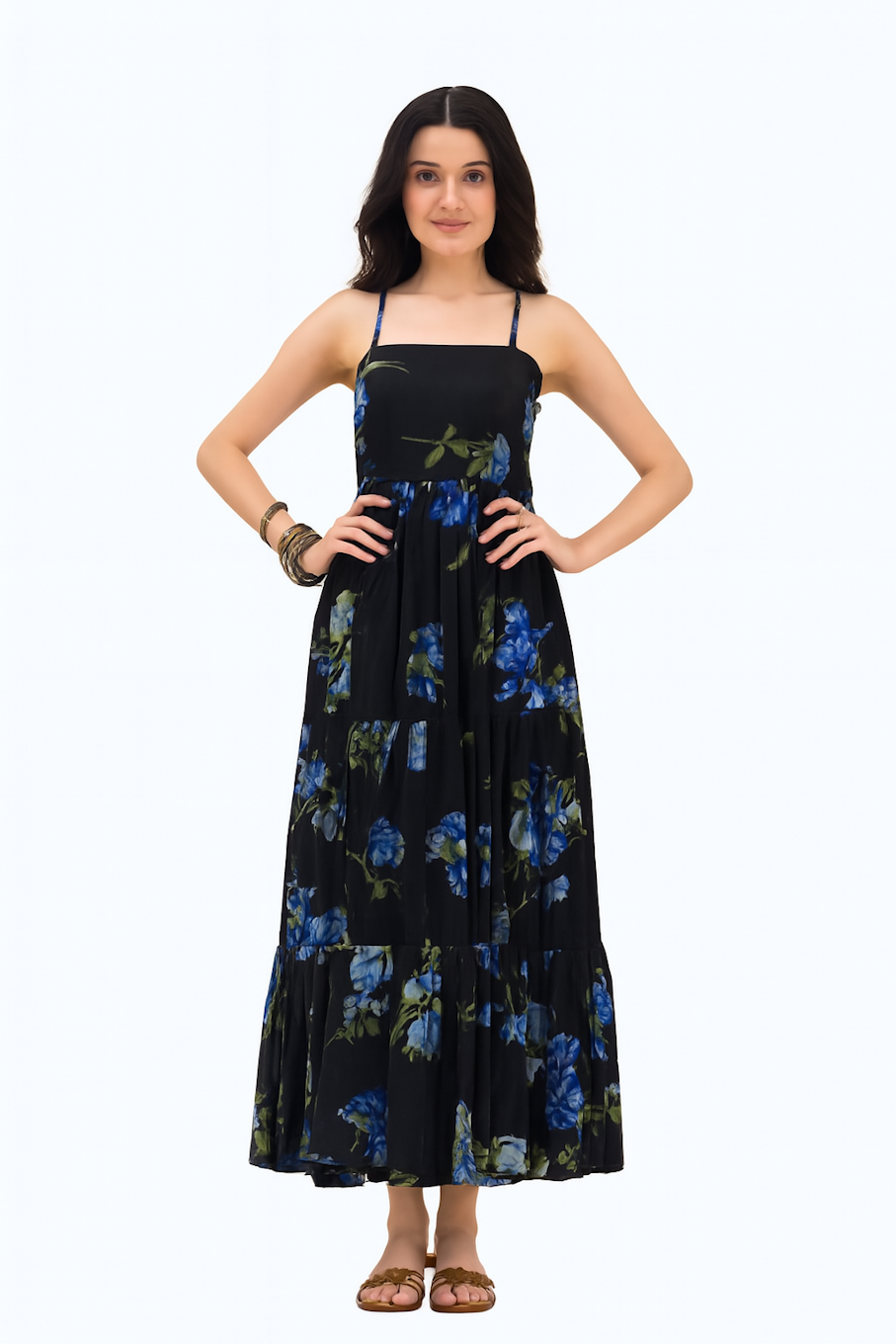 Embroidered Designer Gown for Women-Black (Size-XS) | D112