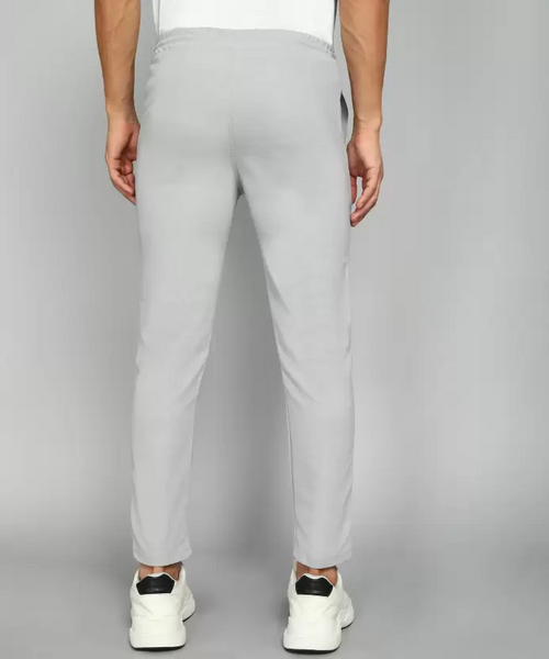 Men Solid Grey Track Pants Size M