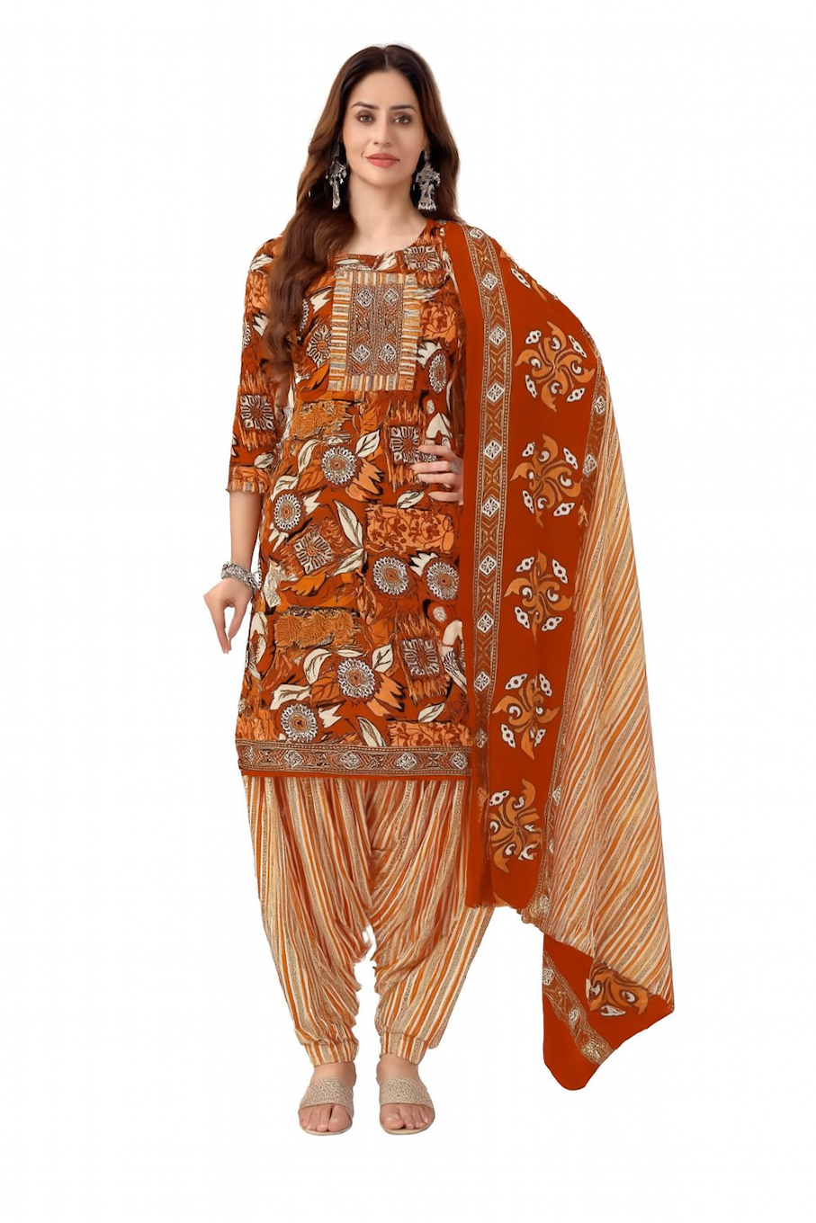 Kurta,Panta & Dupatta Set for Women (Size-3XL) | D43