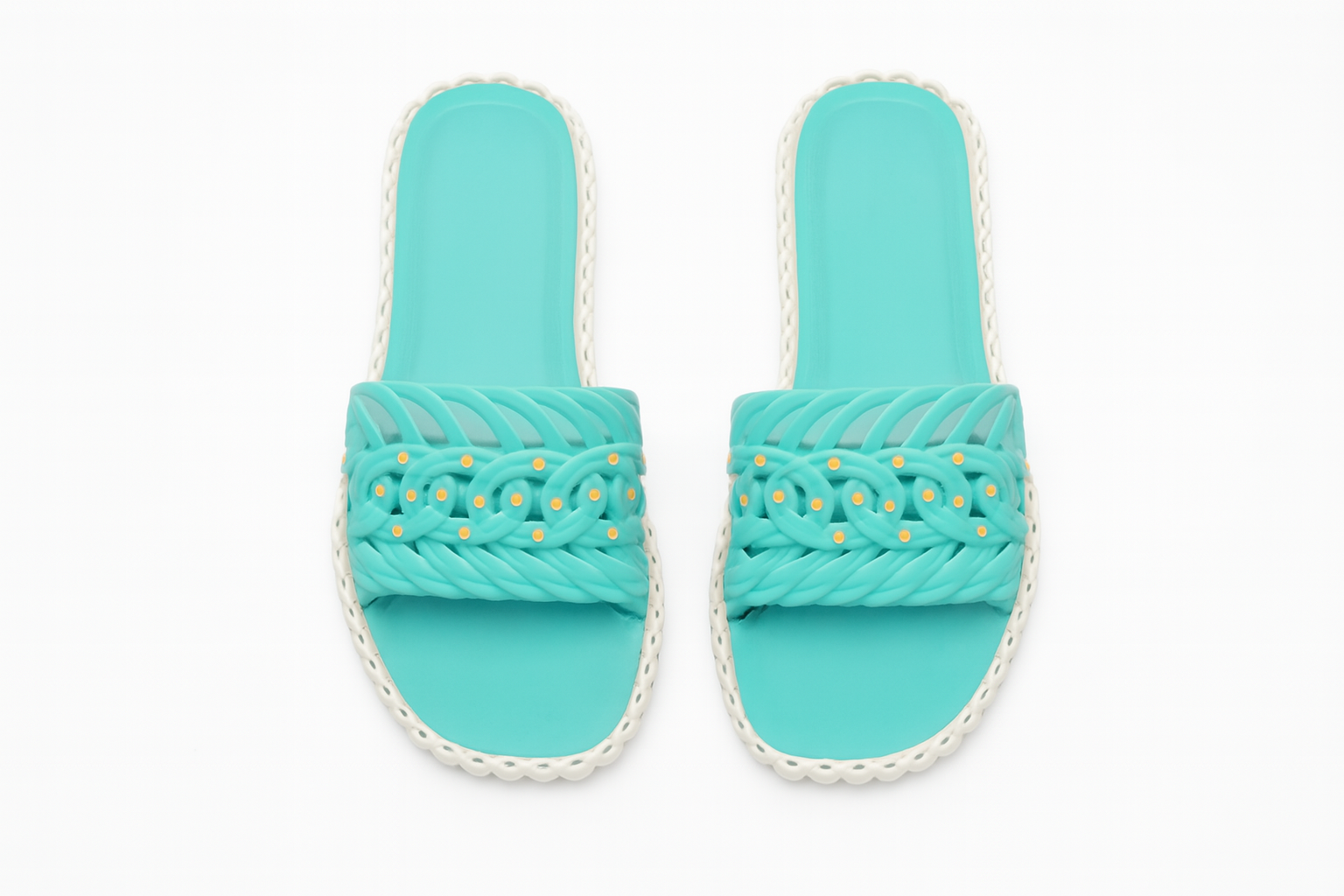 Women’s Black Braided Slide Sandals Casual Flat Slip-On Footwear