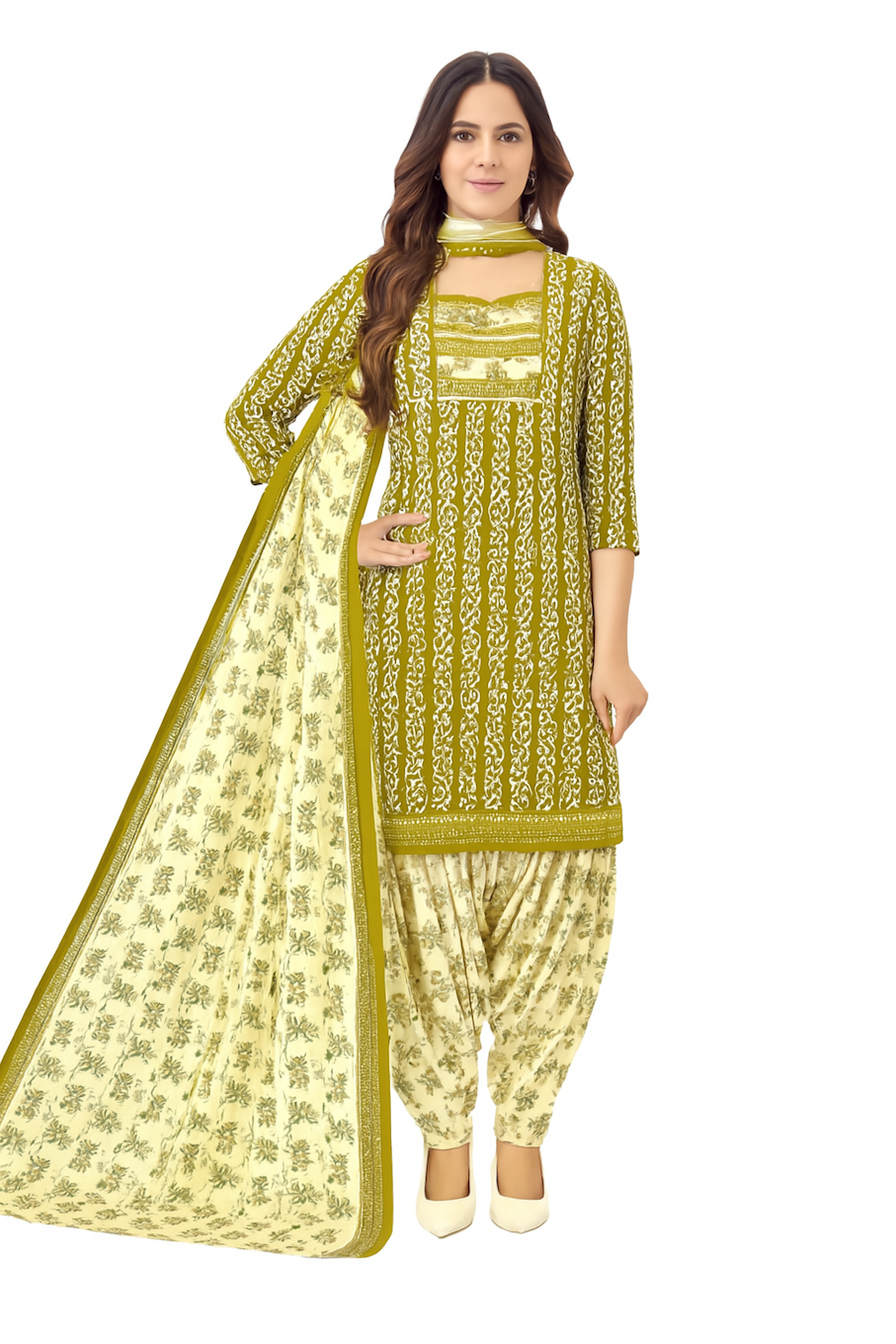 Kurta,Panta & Dupatta Set for Women (Size-3XL) | D47