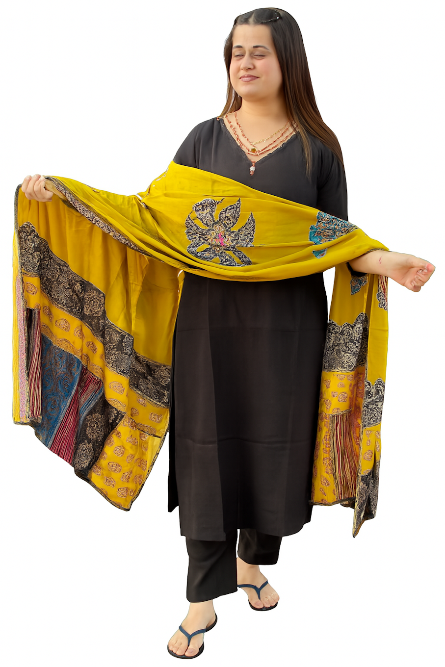 Women Festive Wear Kurta Set-Black (Size-XS) | D139