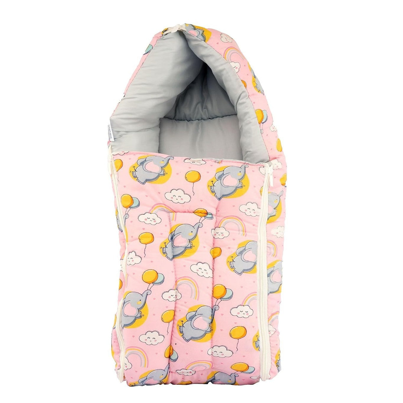 0-6 Months New Born Baby Unisex Cotton Carry Bag/Sleeping Bag, 3 in 1