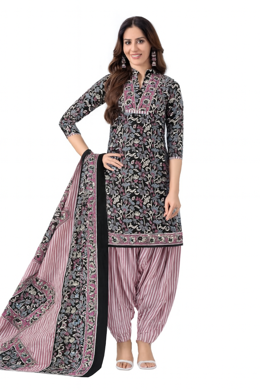 Kurta,Panta & Dupatta Set for Women (Size-XS) | D41
