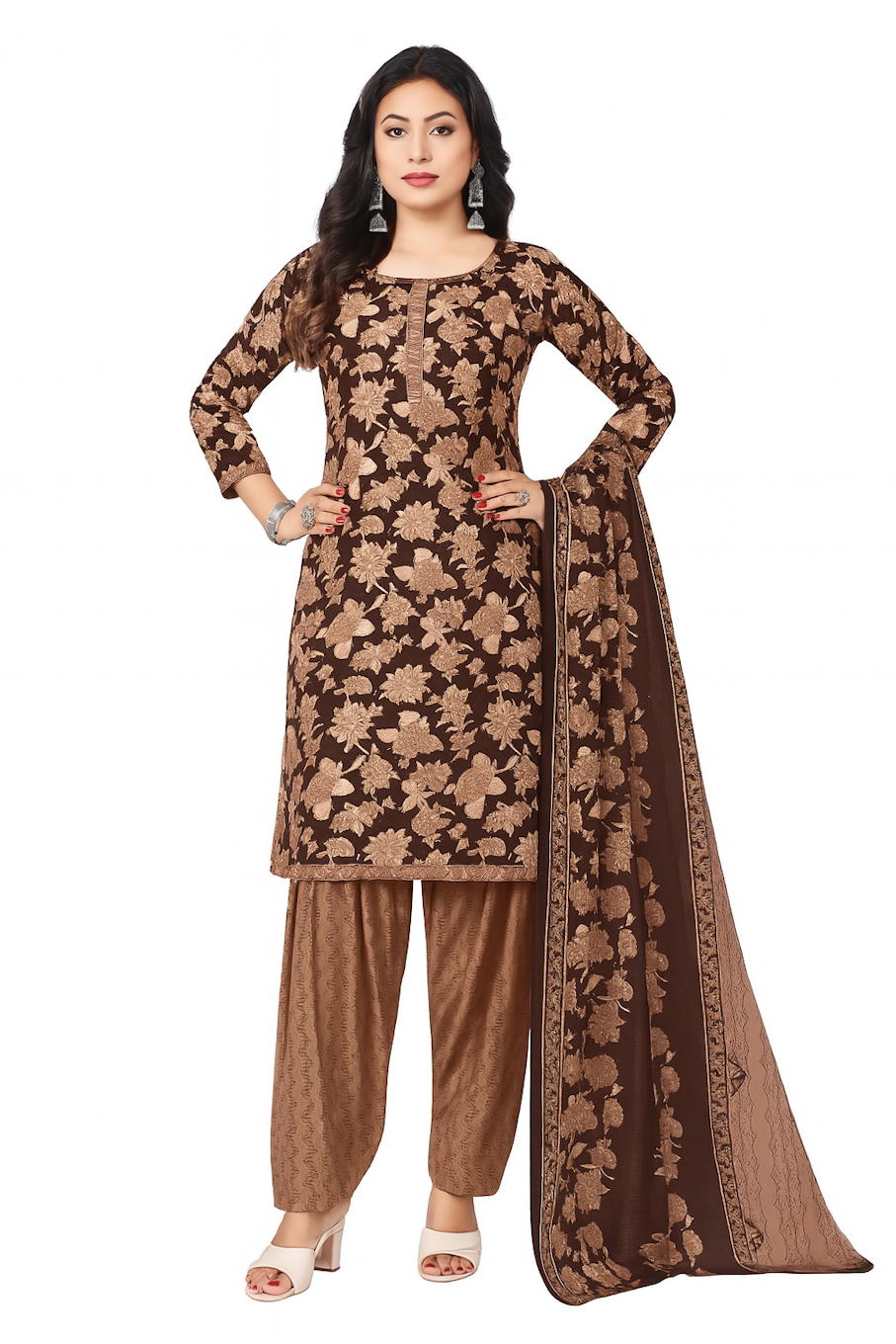 Kurta,Panta & Dupatta Set for Women (Size-2XL) | D08