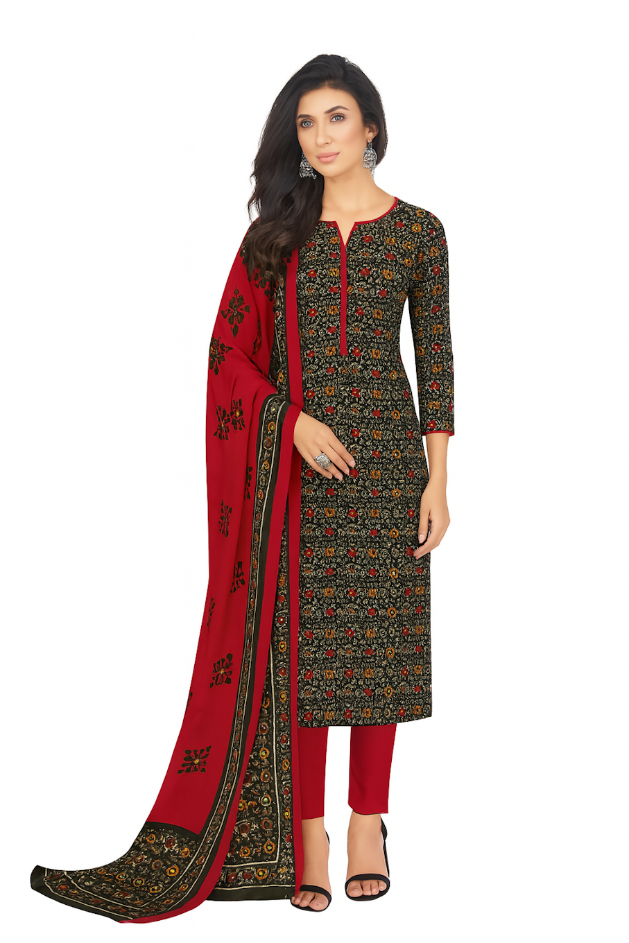 Kurta,Panta & Dupatta Set for Women (Size-XS) | D10
