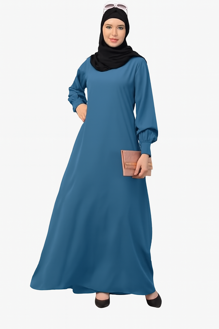 Women's Inner Abaya Dress-Blue (Size-M)