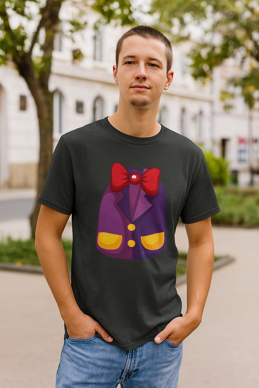 Men Printed T-shirt-Grey (Size-3XL) |D13