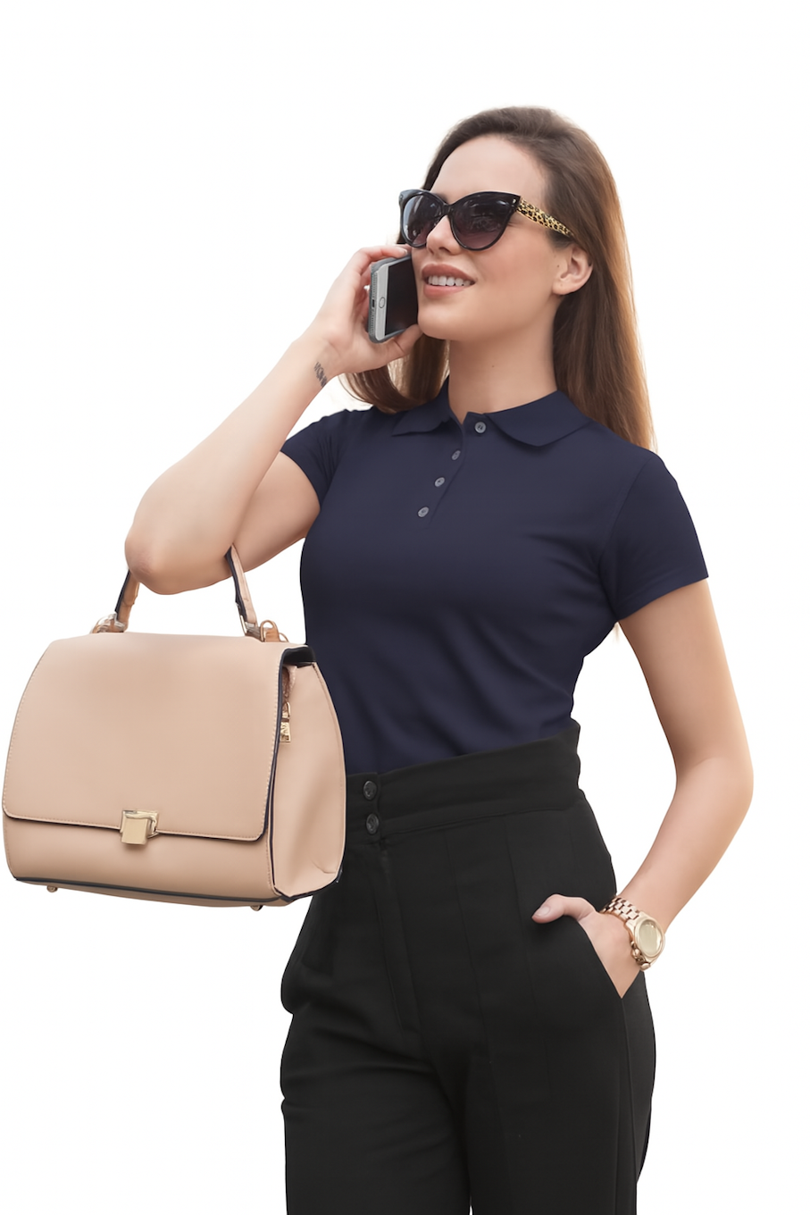 Collar T-Shirt For Men & Women-Dark Blue (Size-4XL)